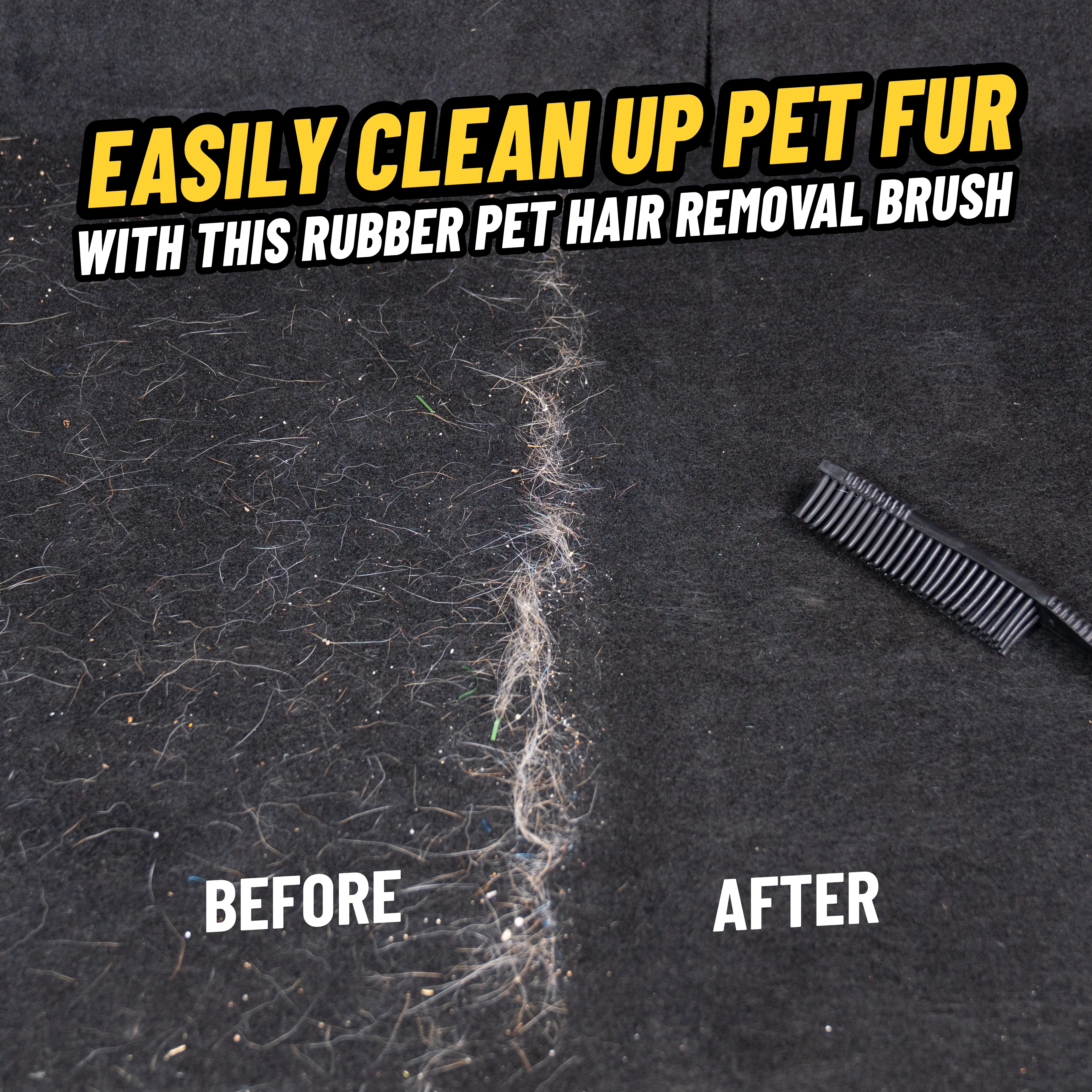 Professional Rubber Pet Hair Removal Brush - Image 2